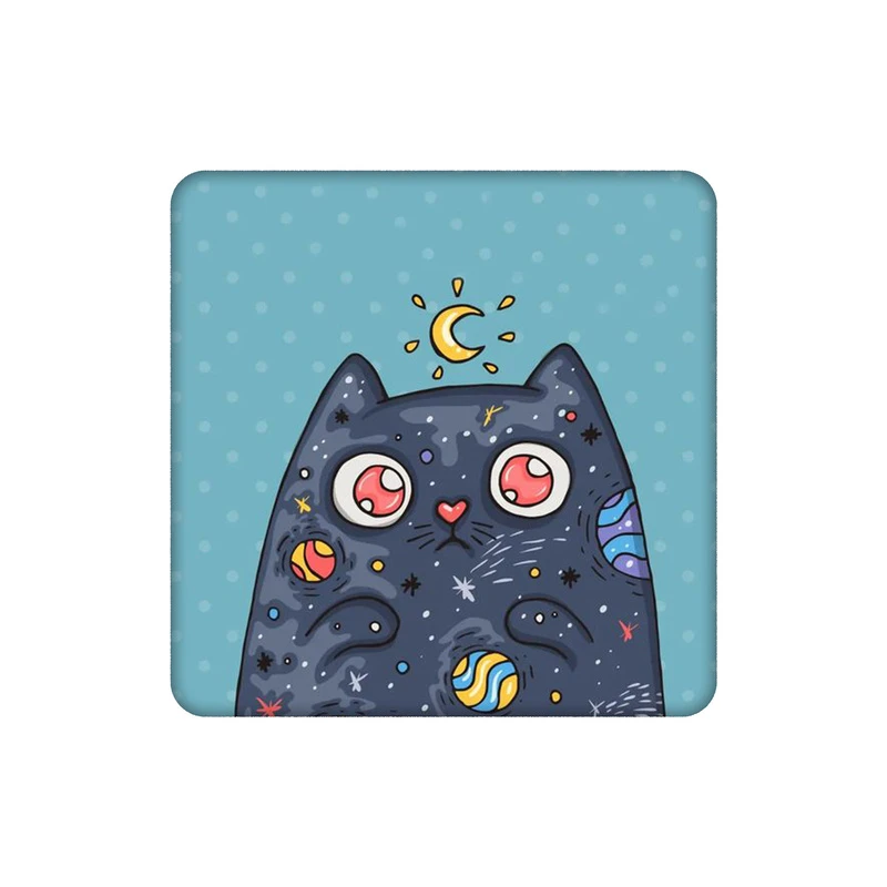 زیرلیوانی طرح گربه کهکشانی کد 4947891