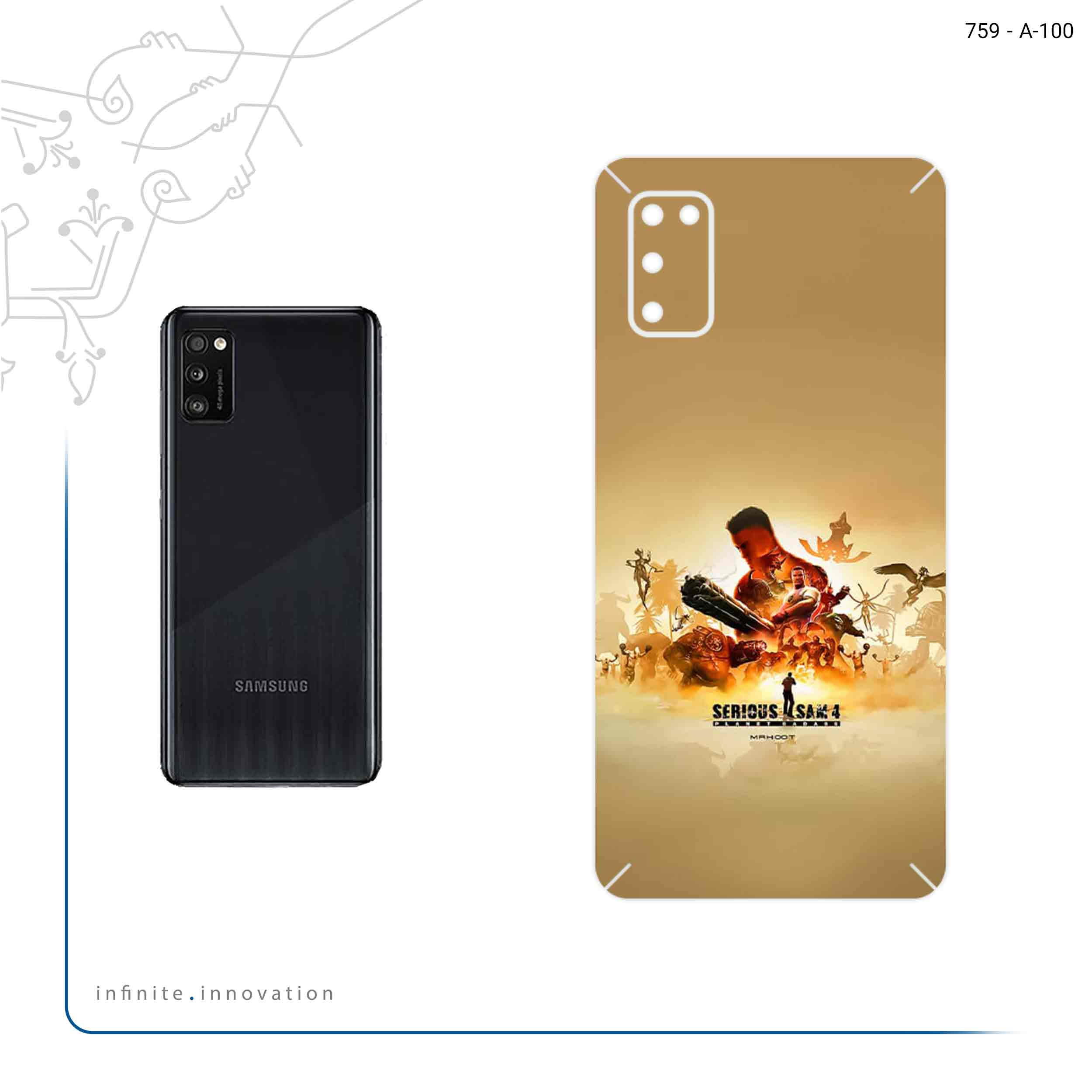 برچسب پوششی ماهوت مدل Serious Sam Game Series مناسب برای گوشی موبایل سامسونگ Galaxy A41
