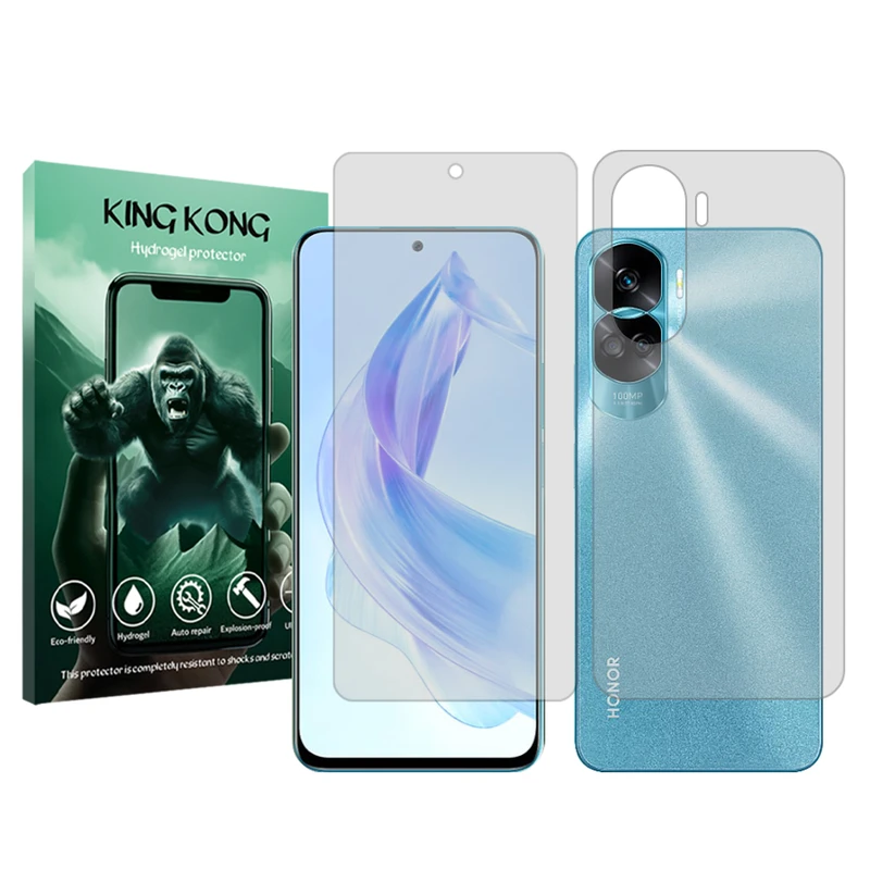 محافظ صفحه نمایش شفاف کینگ کونگ مدل Tough مناسب برای گوشی موبایل آنر 90 Lite به همراه محافظ پشت گوشی