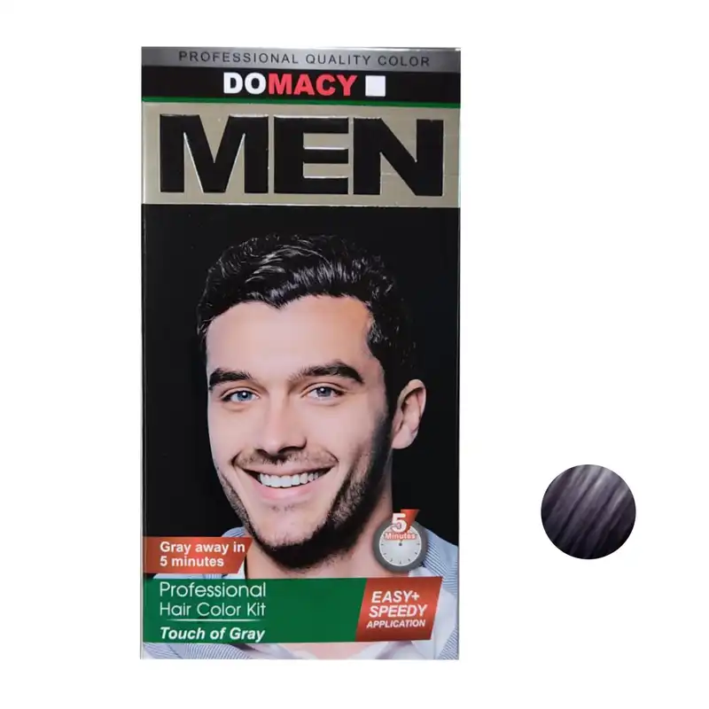 کیت رنگ مو دوماسی مدل B4 حجم ۵۰ میلی لیتر رنگ خاکستری