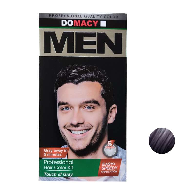 کیت رنگ مو دوماسی مدل B4 حجم ۵۰ میلی لیتر رنگ خاکستری