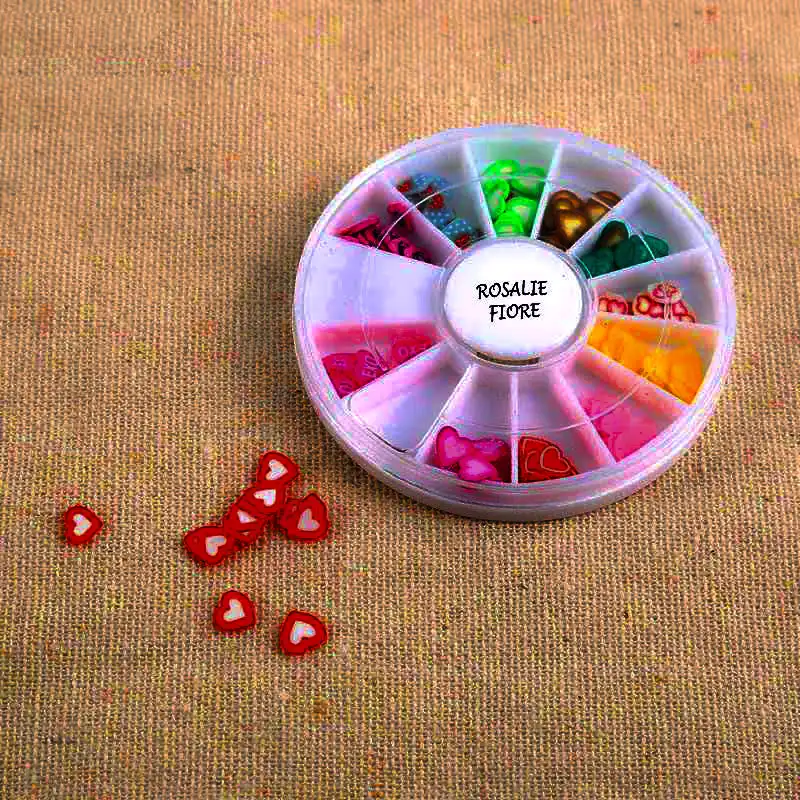 تزیین ناخن رزالی فیوره مدل گل ها و قلب ها مجموعه 2 عددی