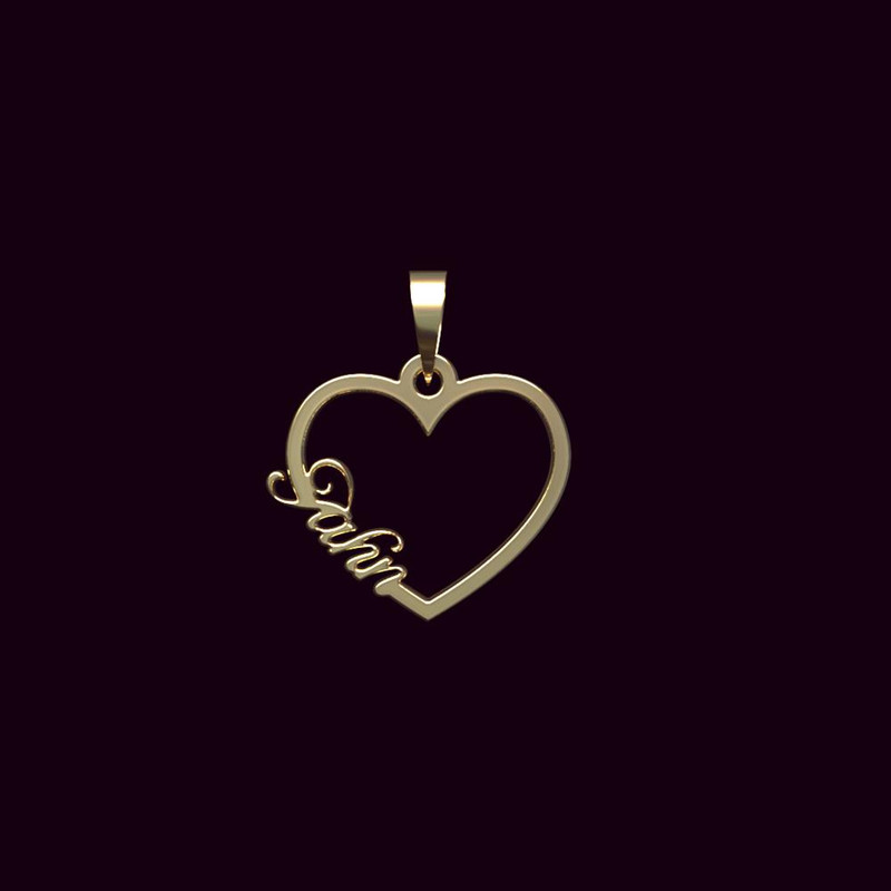 آویز گردنبند طلا 18 عیار زنانه مدوپد مدل اسم جهن jahn کد PB1-10088