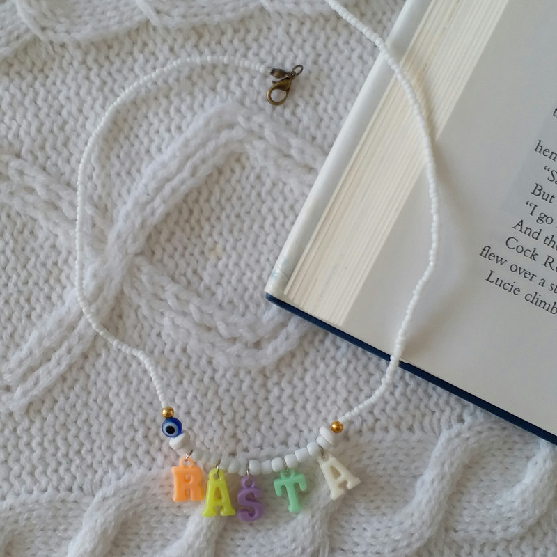 گردنبند دخترانه مدل تابستانی اسم رستا G224