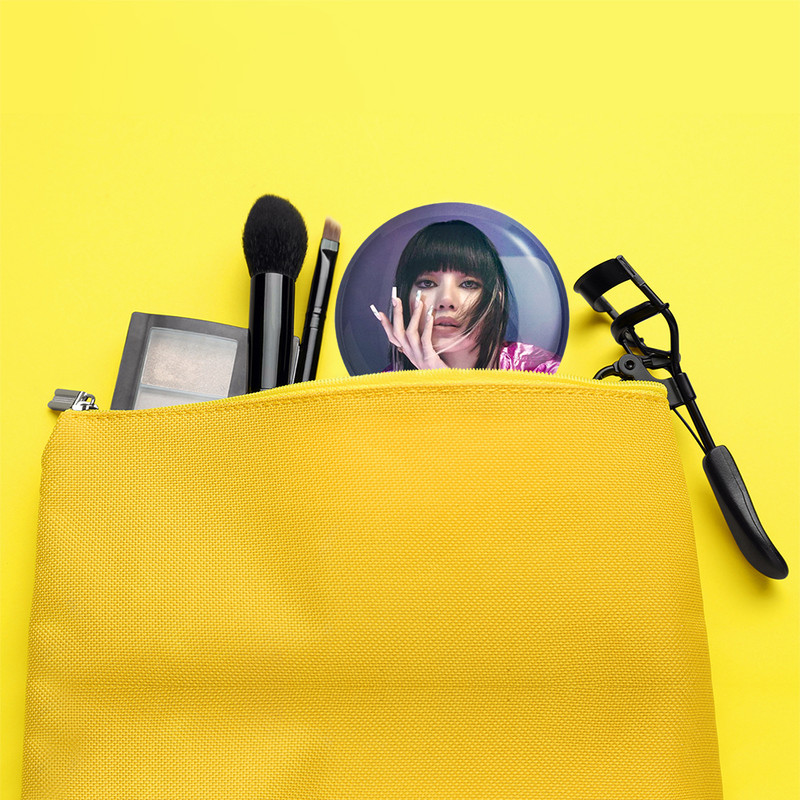 آینه جیبی خندالو مدل لیسا بلک پینک Black Pink  کد 14278