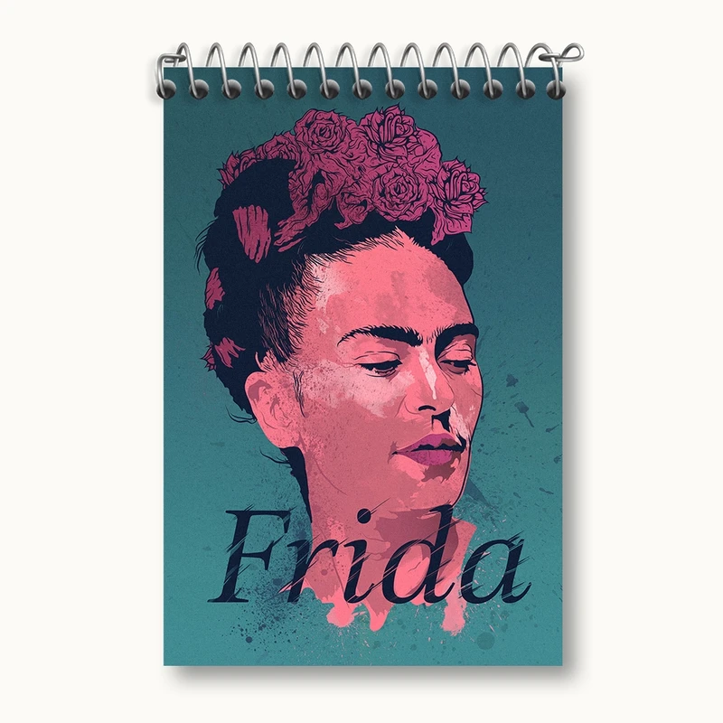 دفتر یادداشت 50 برگ خندالو مدل فریدا کالو (Frida Kahlo) کد F893