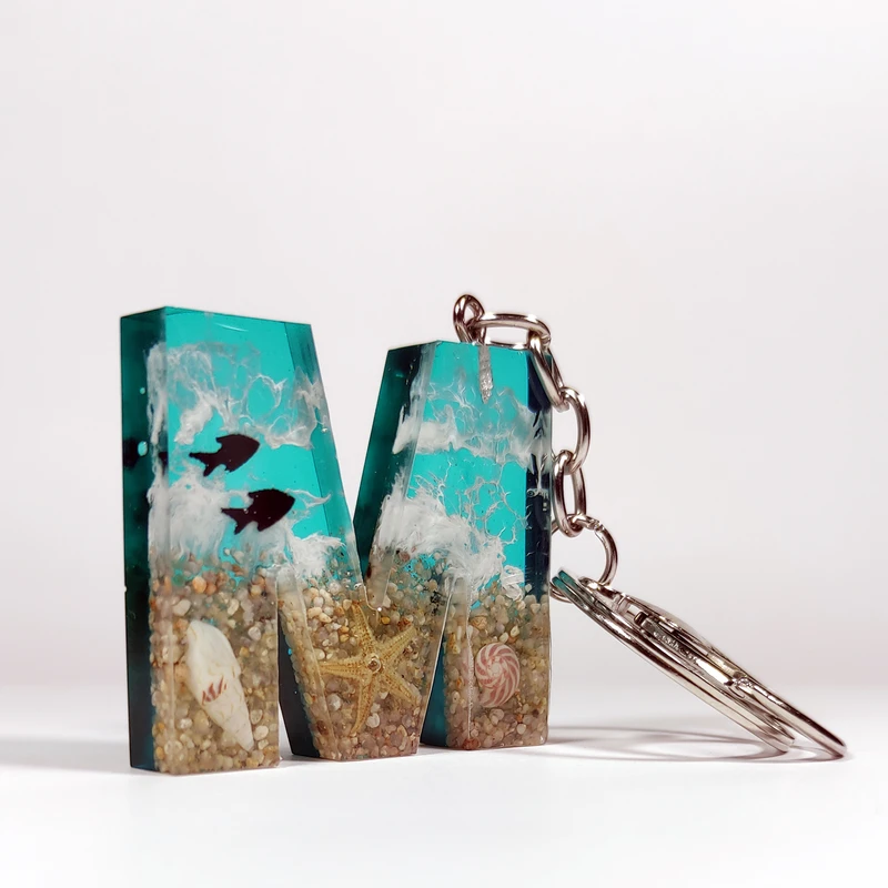 عکس شماره 3 : جاکلیدی مدل رزینی طرح دریا حرف m