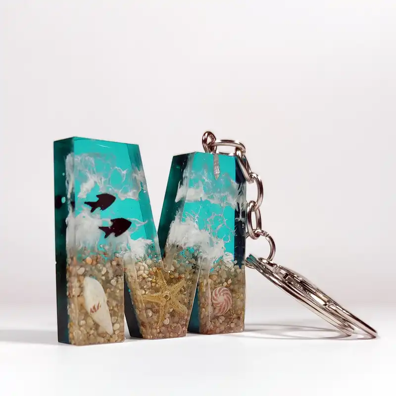 جاکلیدی مدل رزینی طرح دریا حرف M