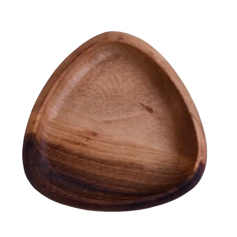 بشقاب چوبی مدل دفرمه کد 20