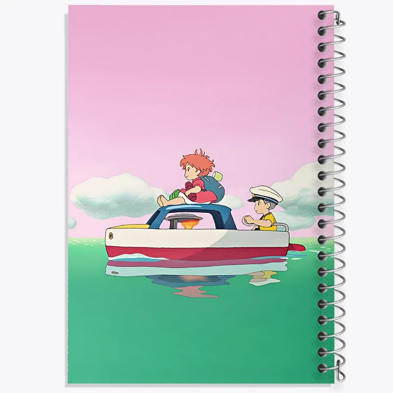 دفتر شطرنجی 50 برگ خندالو طرح انیمه پونیو (Ponyo) کد N4034