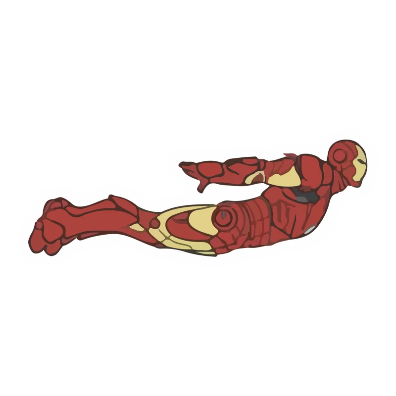 برچسب لپ تاپ پویا مارکت طرح مرد آهنی کد 1271