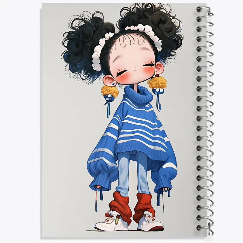 دفتر ژورنال نویسی 50 برگ خندالو مدل نقطه ای طرح دخترانه کد N4502