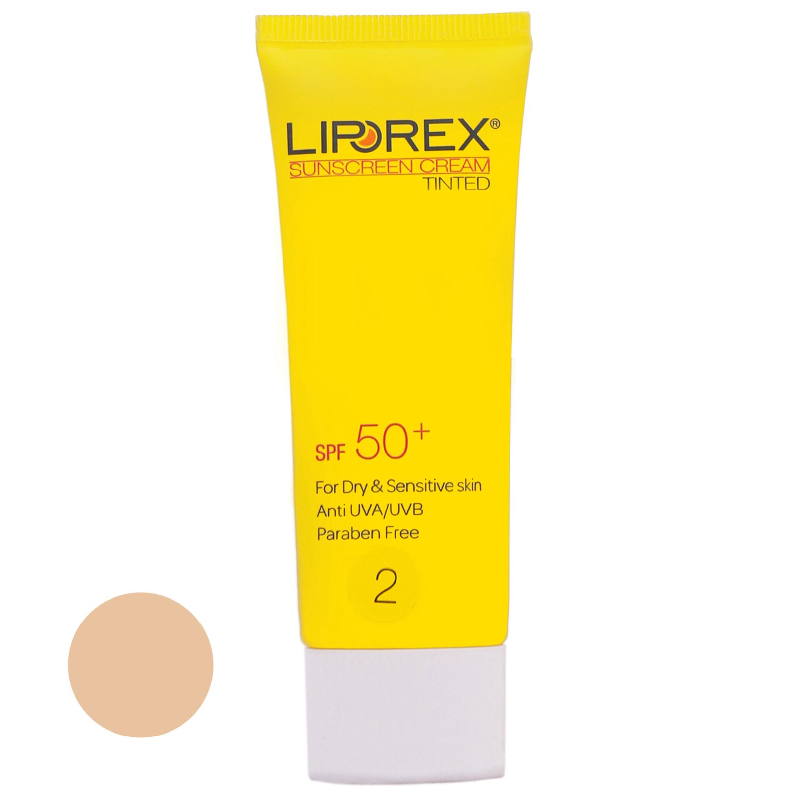 کرم ضد آفتاب رنگی لیپورکس SPF50 مدل SP.DS.02 مناسب پوست های حساس حجم 40 میلی لیتر