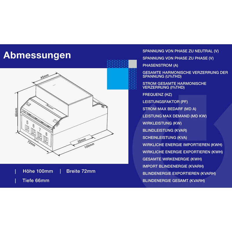 کنتور برق فرعی سه فاز ایسترون مدل SDM630 MODBUS V2