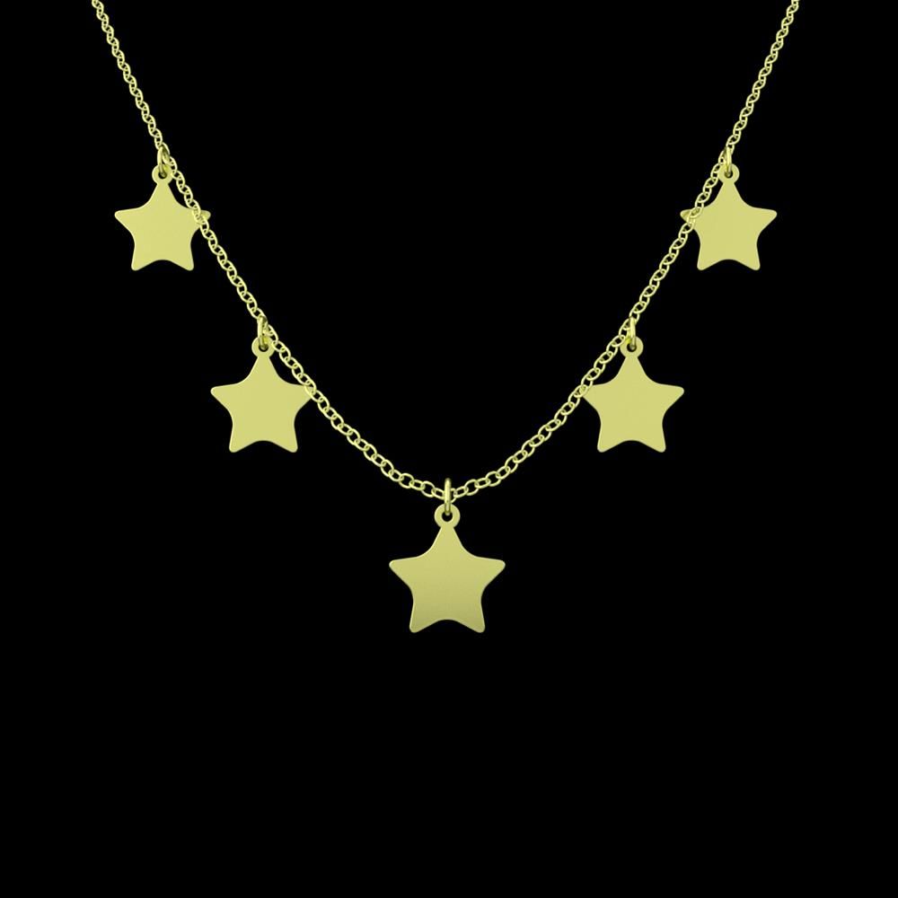 گردنبند طلا 18 عیار زنانه مدوپد مدل ستاره کد RNA15361 - - 1