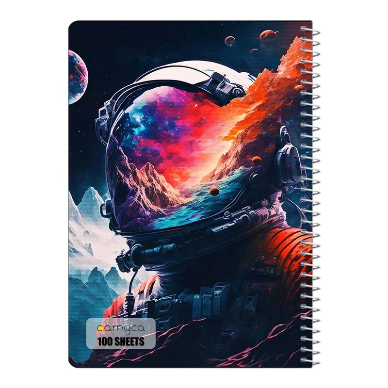 دفتر شطرنجی 100 برگ سیمی کارنیکا طرح فضا Space کد 79195