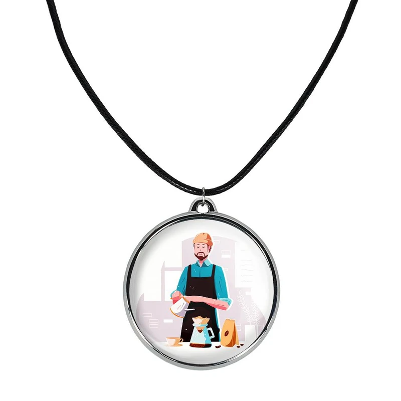 گردنبند خندالو مدل باریستا کافه چی کد 2814028141