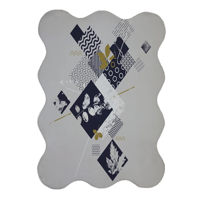 پادری مدل دالبر طرح برگ کد 8569 سایز 80x110 سانتی متر 