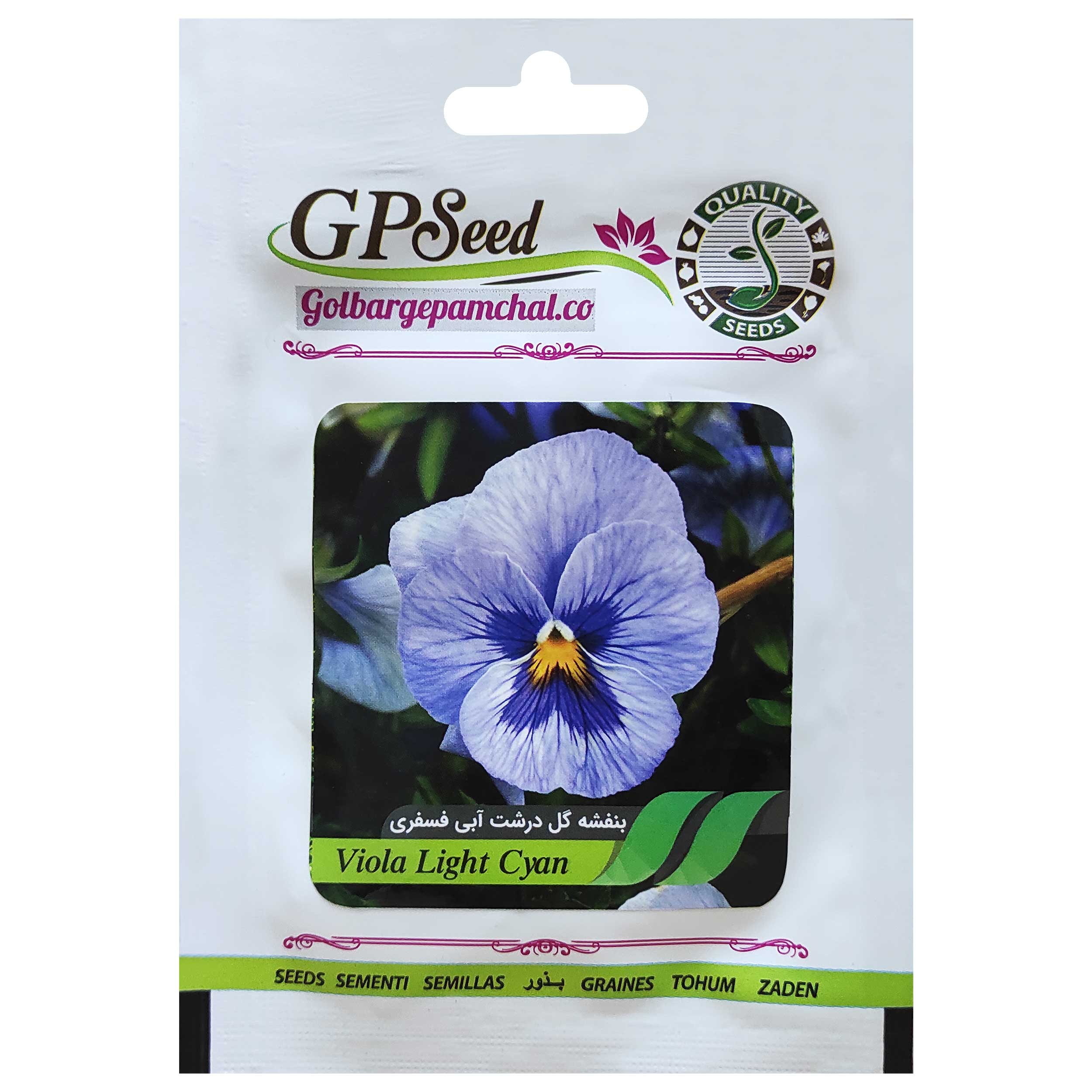 بذر گل بنفشه گل درشت آبی فسفری گلبرگ پامچال کد GPF-237