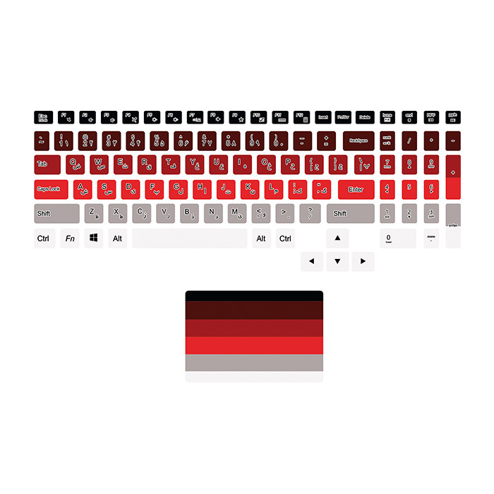 برچسب حروف فارسی کیبورد توییجین و موییجین مدل colors 03 مناسب برای لپ تاپ لنوو Legion به همراه استیکر تاچ پد