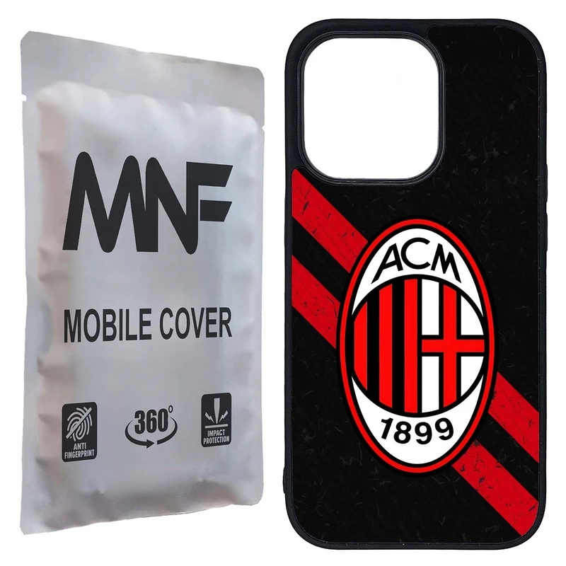 کاور ام ان اف طرح تیم AC Milan کد P-241 مناسب برای گوشی موبایل اپل iPhone 14 Pro
