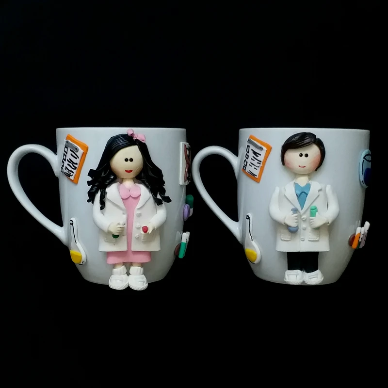 ماگ سرامیکی مدل پزشک داروساز کد L678 مجموعه 2 عددی