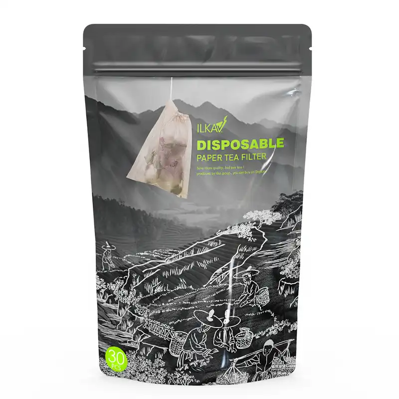 فیلتر چای ایلکا مدل نخ دار کاغذی بسته 30 عددی