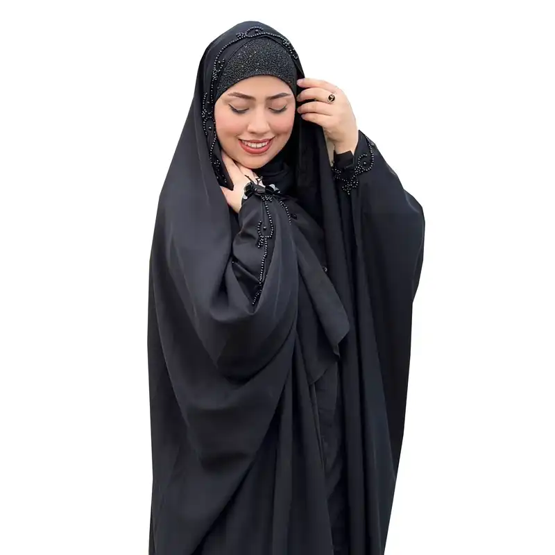 چادر عبایی مدل شکوفه مروارید