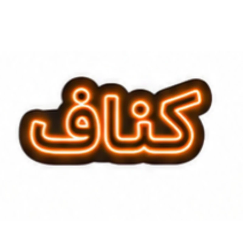 تابلو ال ای دی نئونی مدل کناف سایز 80×35 سانتی‌متر