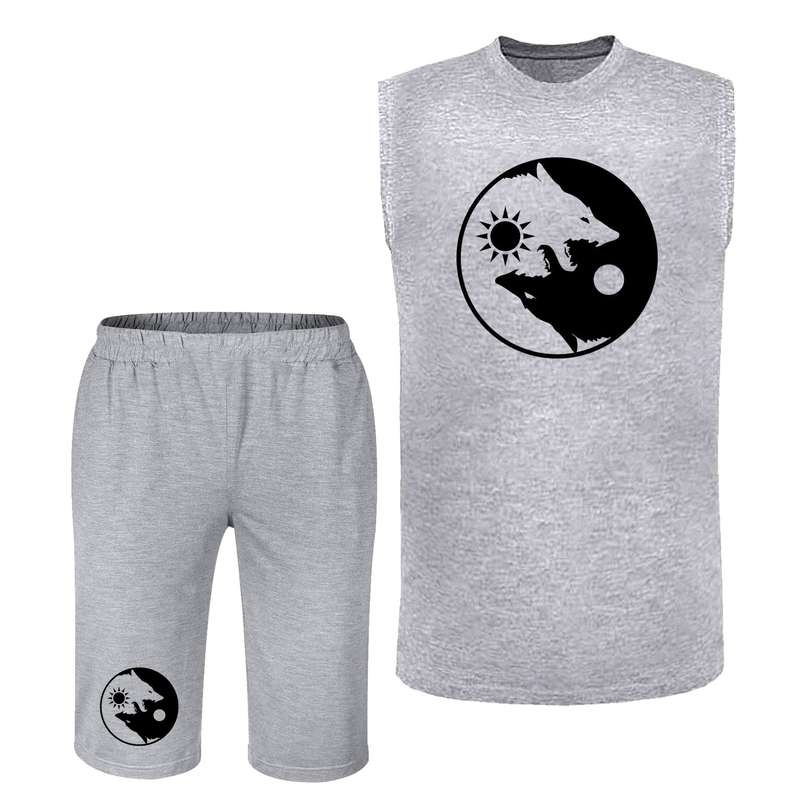 ست تاپ و شلوارک مردانه مدل WOLF کد J50