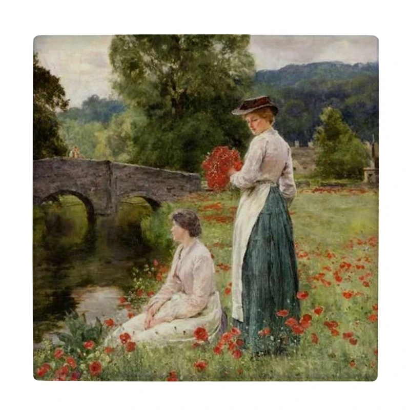 زیر لیوانی طرح دو بانو و دشت گل کد    3888556_2067