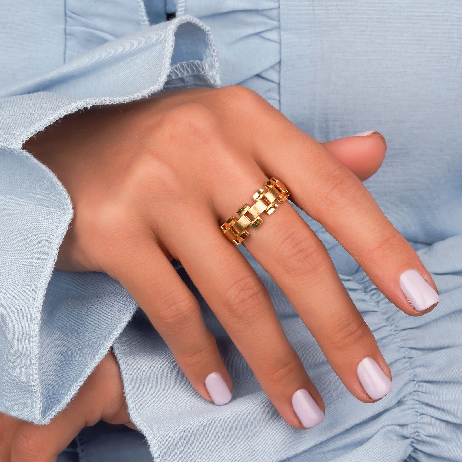 انگشتر طلا 18 عیار زنانه جواهری سون مدل 3918 -  - 4