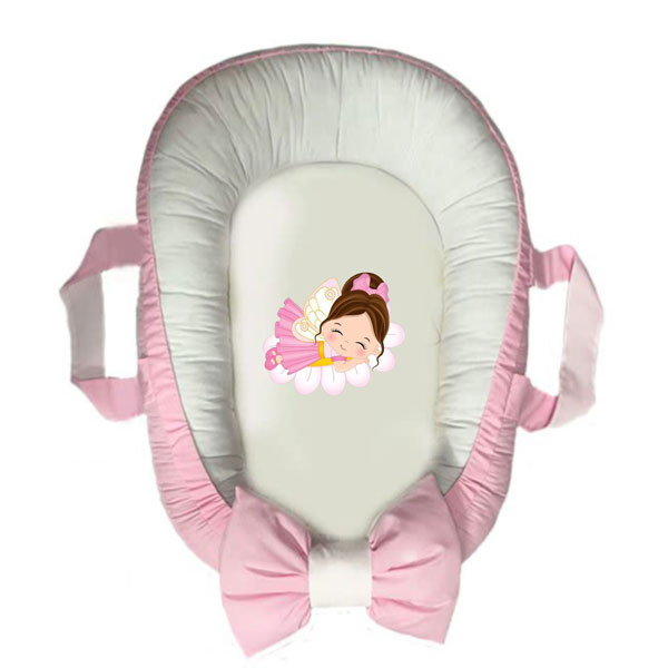 سرویس خواب سه تکه نوزاد ناریکو مدل گارد محافظ دار طرح دختر فرشته کوچولو کد 0335