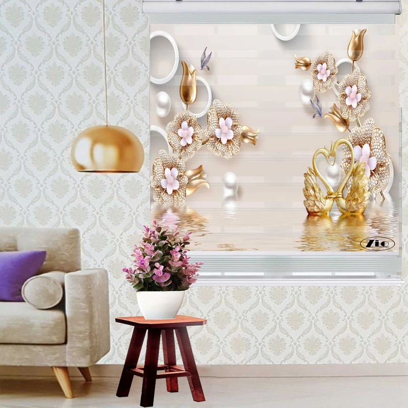 پرده زبرا زیو کد 1093 سایز 150x150 سانتی متر