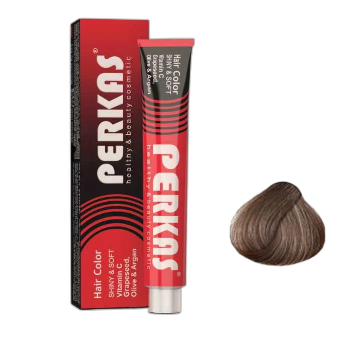 رنگ مو پرکاس شماره C7 حجم 100 میلی‌لیتر رنگ بلوند دودی روشن