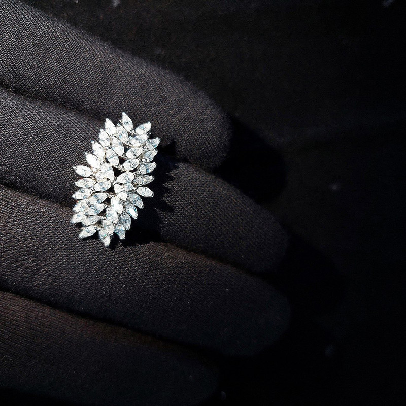 انگشتر نقره زنانه جی تی ای مدل جواهری