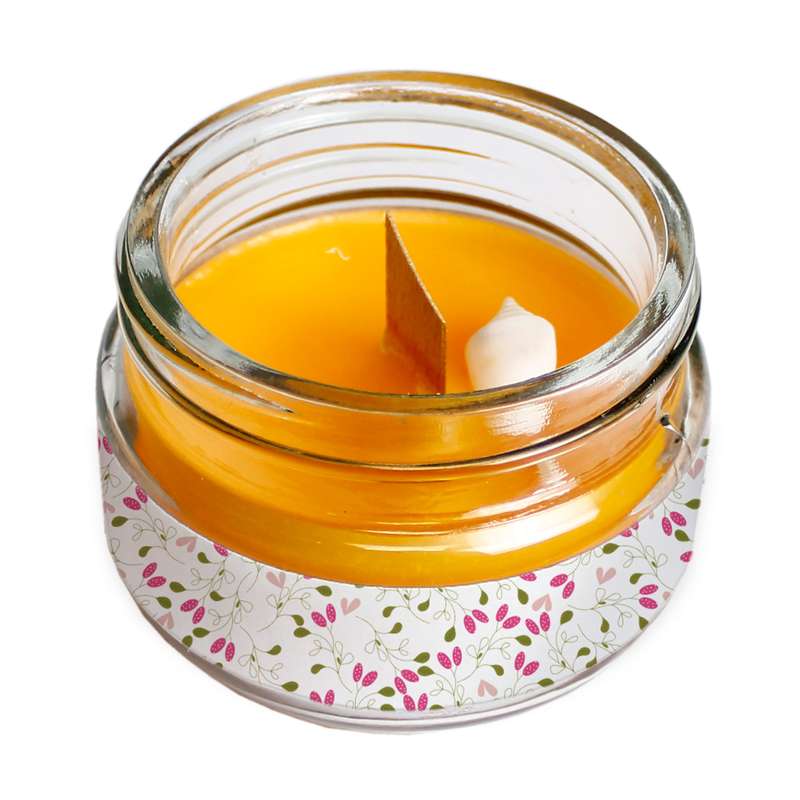 شمع لیوانی طرح گل مدل C378