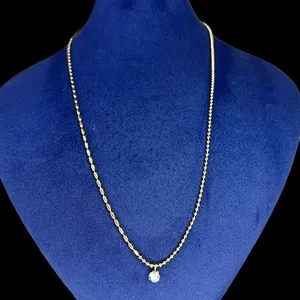 گردنبند زنانه مدل تک نگین مینیاتوری کد 1128