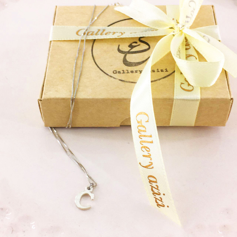 آویز گردنبند نقره طرح C مدل 15258