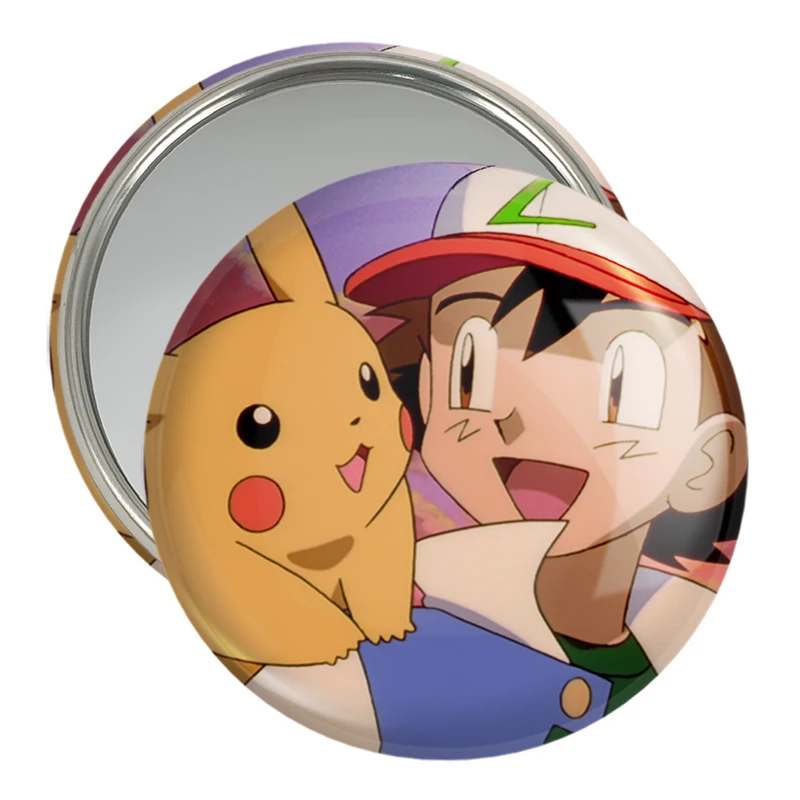 آینه جیبی خندالو مدل ساتوشی و پیکاچو انیمه پوکمون  کد 17364