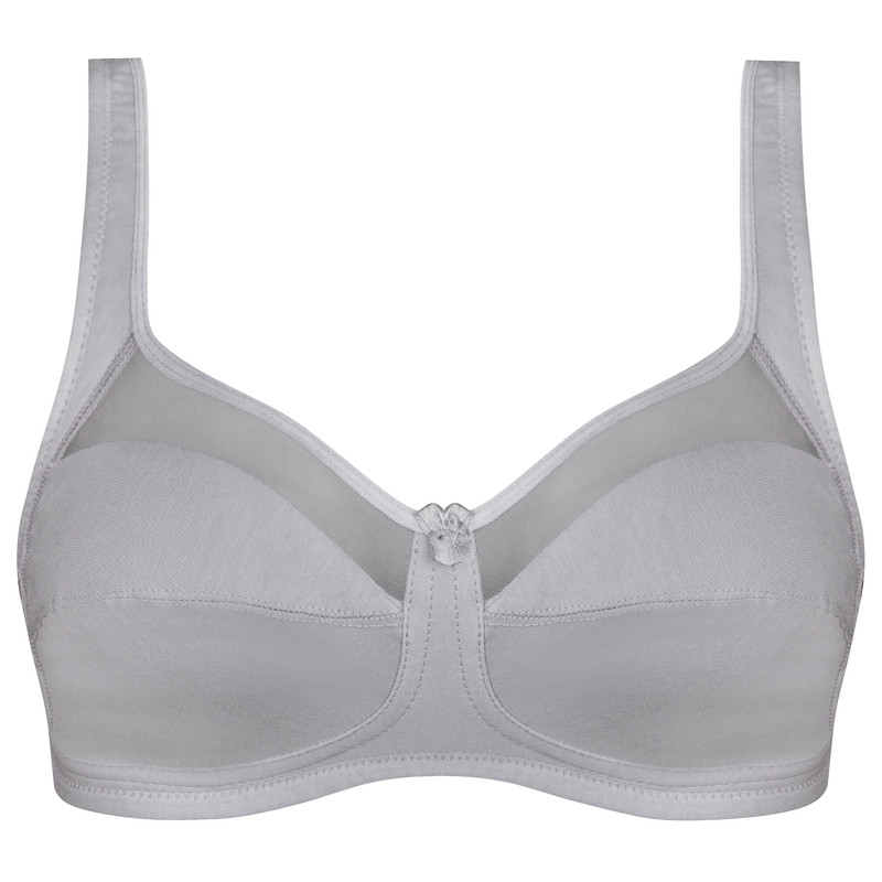 سوتین زنانه اما مدل بالا توری بدون فنر کد 4928-4100 رنگ طوسی