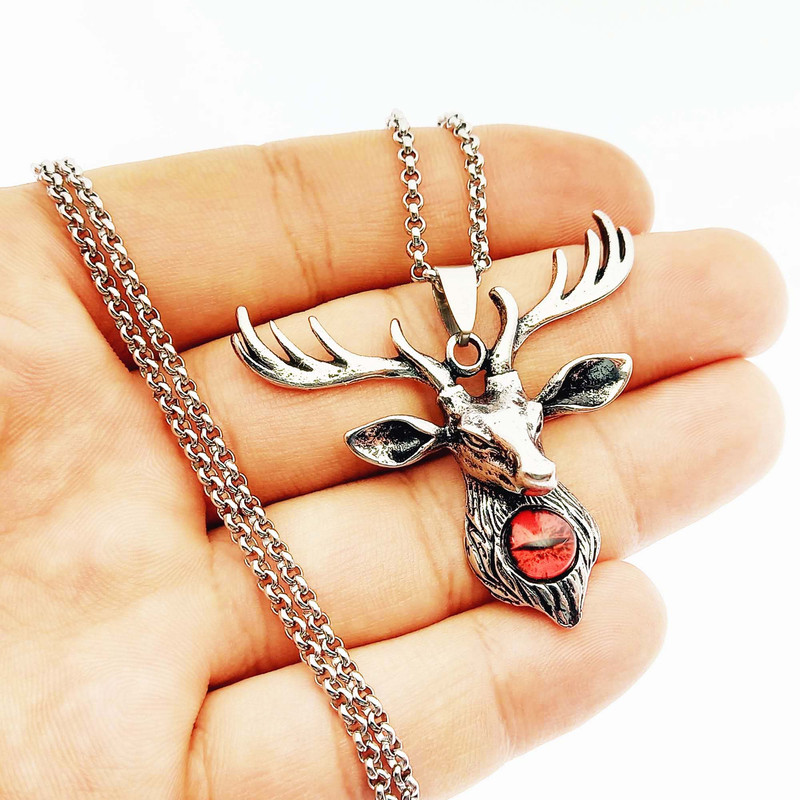 گردنبند طرح گوزن مدل 369GAMZ