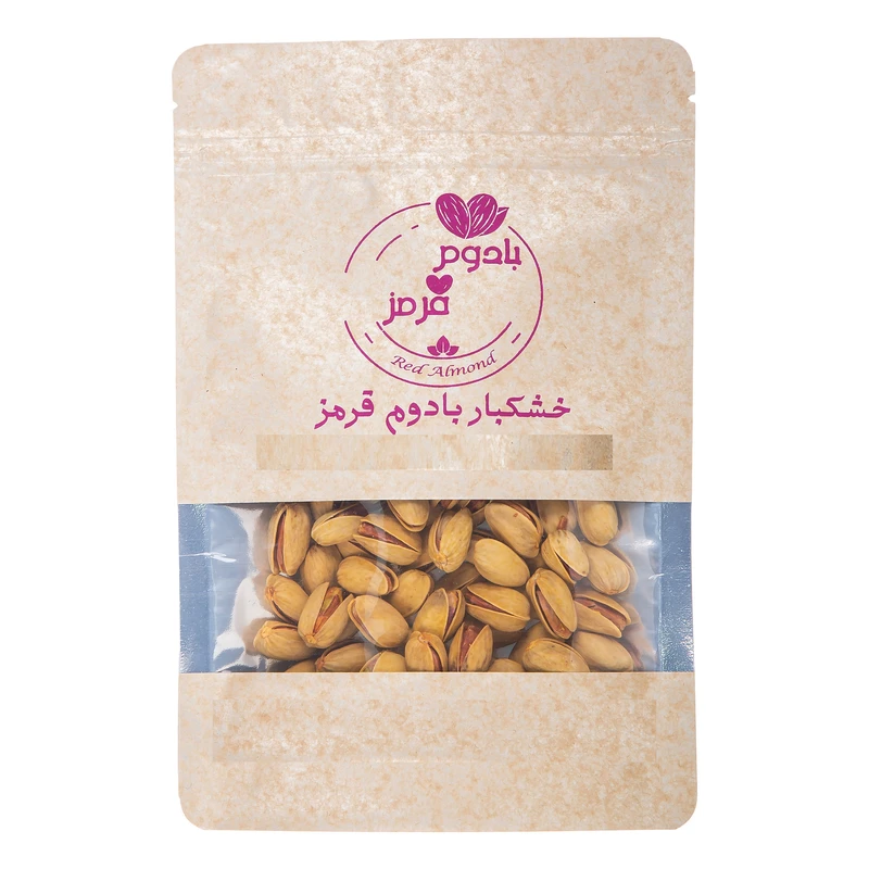 پسته اکبری دستچین زعفرانی بادوم قرمز نمکدون - 1 کیلوگرم