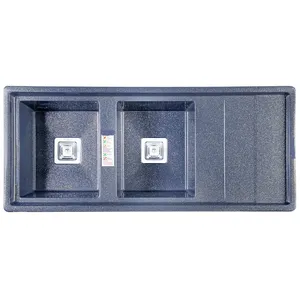 سینک ظرفشویی گرانیت توکار دو لگنه مدل 120TA