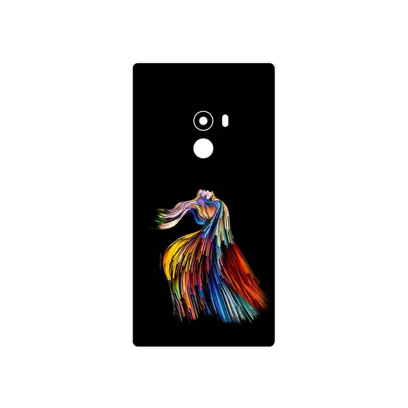 برچسب پوششی ماهوت مدل Rainbow Hair Digital Art مناسب برای گوشی موبایل شیائومی Mi Mix