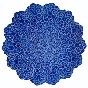 بشقاب میناکاری طرح تقارن دستی مدل ماهور