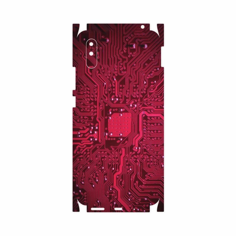 برچسب پوششی ماهوت مدل Red-Printed-Circuit-Board-FullSkin مناسب برای گوشی موبایل شیائومی Redmi 9i Sport