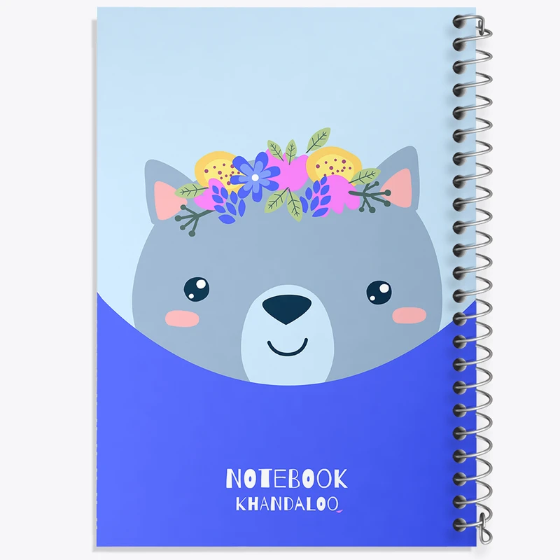 دفتر مشق 50 برگ خندالو طرح گربه کیوت کد N1533