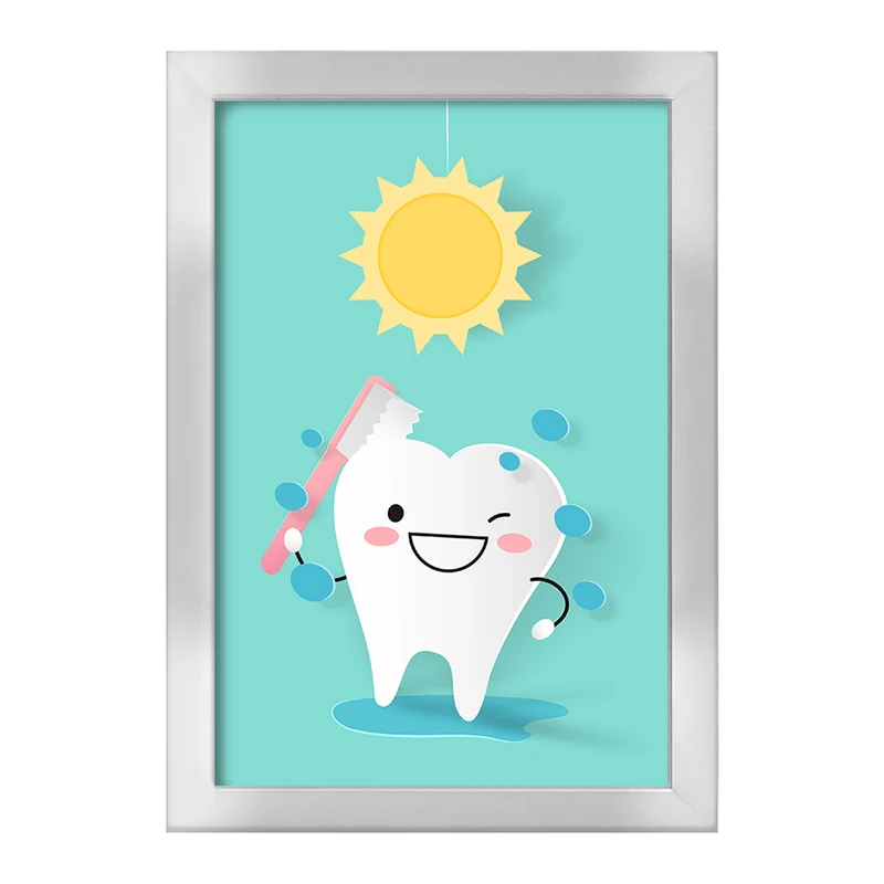 تابلو خندالو طرح دندان و دندان پزشکی کودکانه کد 36747