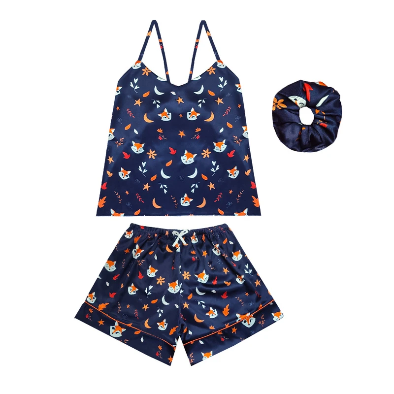 لباس خواب زنانه آنی لوکس مدل روباه کد 666031L به همراه اسکرانچی مو